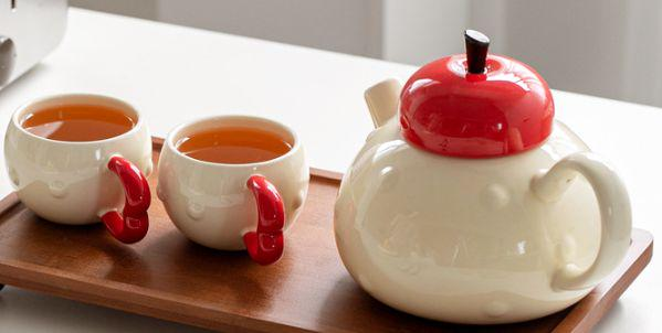 Tea sets Tea Set - White porcelain - INFINITE TOMATO