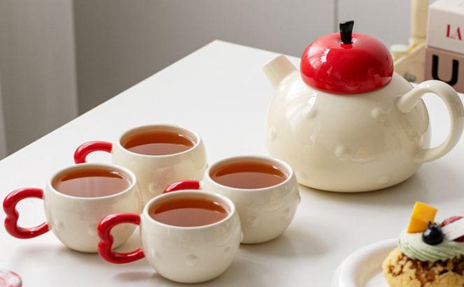 Tea sets Tea Set - White porcelain - INFINITE TOMATO