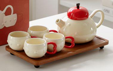 Tea sets Tea Set - White porcelain - INFINITE TOMATO