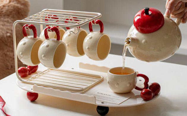 Tea sets Tea Set - White porcelain - INFINITE TOMATO