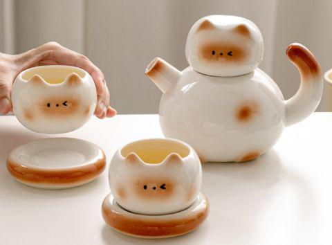 Tea sets Tea Set - White porcelain - INFINITE TOMATO