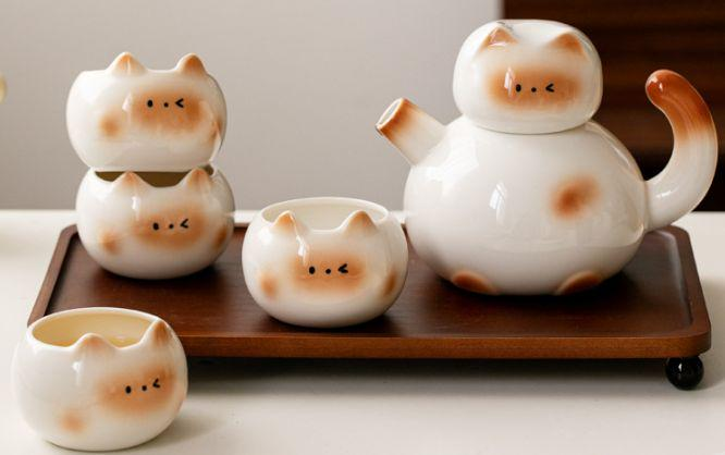 Tea sets Tea Set - White porcelain - INFINITE TOMATO