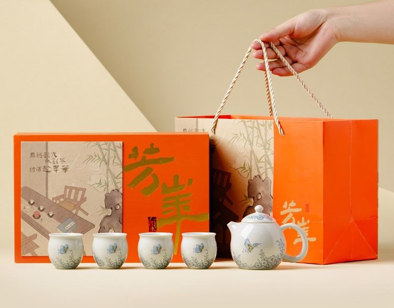 Tea sets Tea Set - White porcelain - INFINITE TOMATO